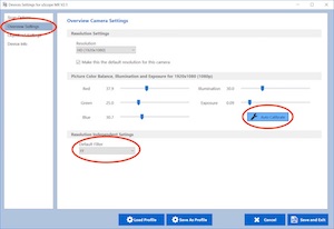 Device - Objective Camera Settings