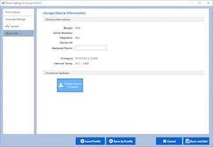 Device Info and Update Firmware Button