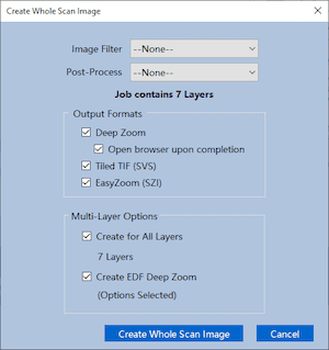 Create Multi-Layer Whole Scan Image