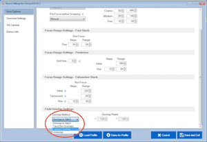 Scan Overlap Settings