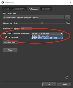 Helicon Focus Performance Settings